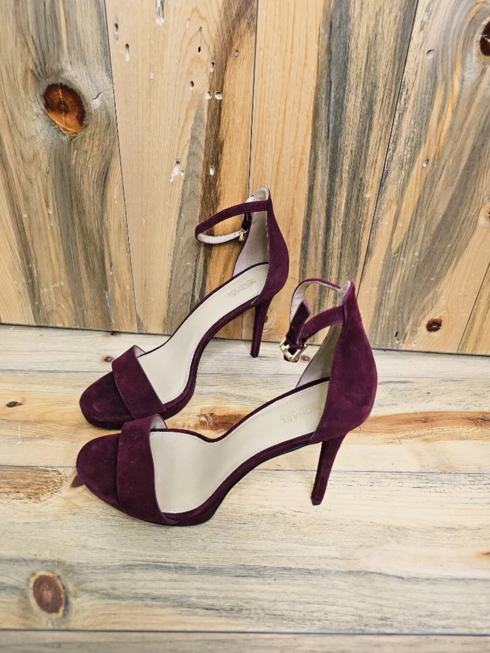 MICHAEL MICHAEL KORS Sexy Maroon Suuede Stiletto Heel Size 9.5